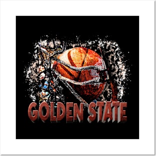 Classic Sports Golden State Proud Name Basketball Posters and Art